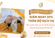 Khuyến mãi làm đẹp 30/4 - 1/5: Giảm 20% dịch vụ, tặng meso và peel hấp dẫn